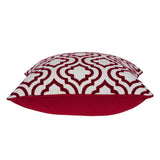 20" X 7" X 20" Transitional Red And White Accent Pillow Cover With Poly Insert - Homeroots - Flyclothing LLC