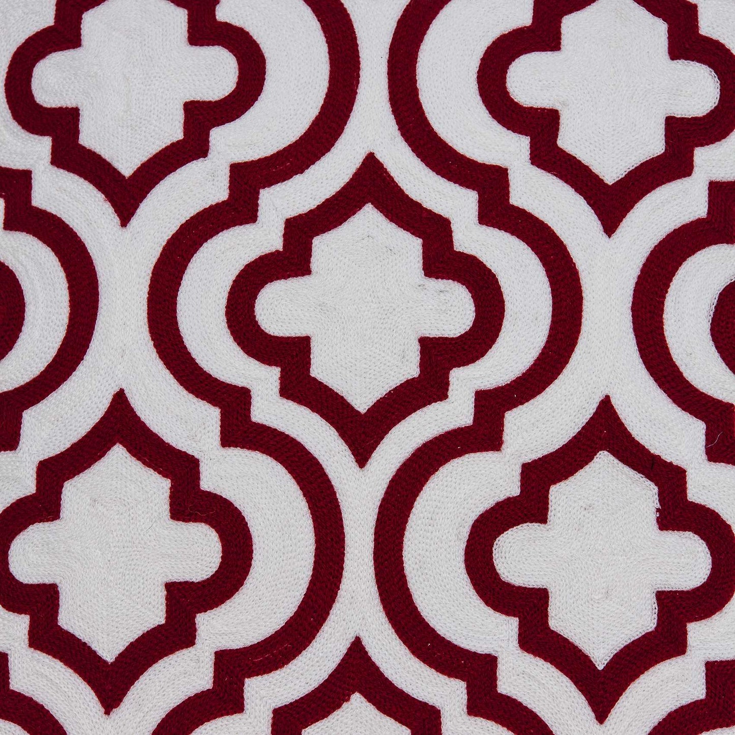 20" X 7" X 20" Transitional Red And White Accent Pillow Cover With Poly Insert - Homeroots - Flyclothing LLC