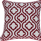 20" X 7" X 20" Transitional Red And White Accent Pillow Cover With Poly Insert - Homeroots - Flyclothing LLC