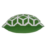 20" X 7" X 20" Transitional Green And White Pillow Cover With Poly Insert - Homeroots - Flyclothing LLC