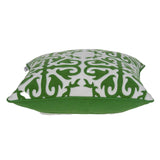 20" X 7" X 20" Traditional Green And White Accent Pillow Cover With Poly Insert - Homeroots - Flyclothing LLC