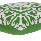 20" X 7" X 20" Traditional Green And White Accent Pillow Cover With Poly Insert - Homeroots - Flyclothing LLC