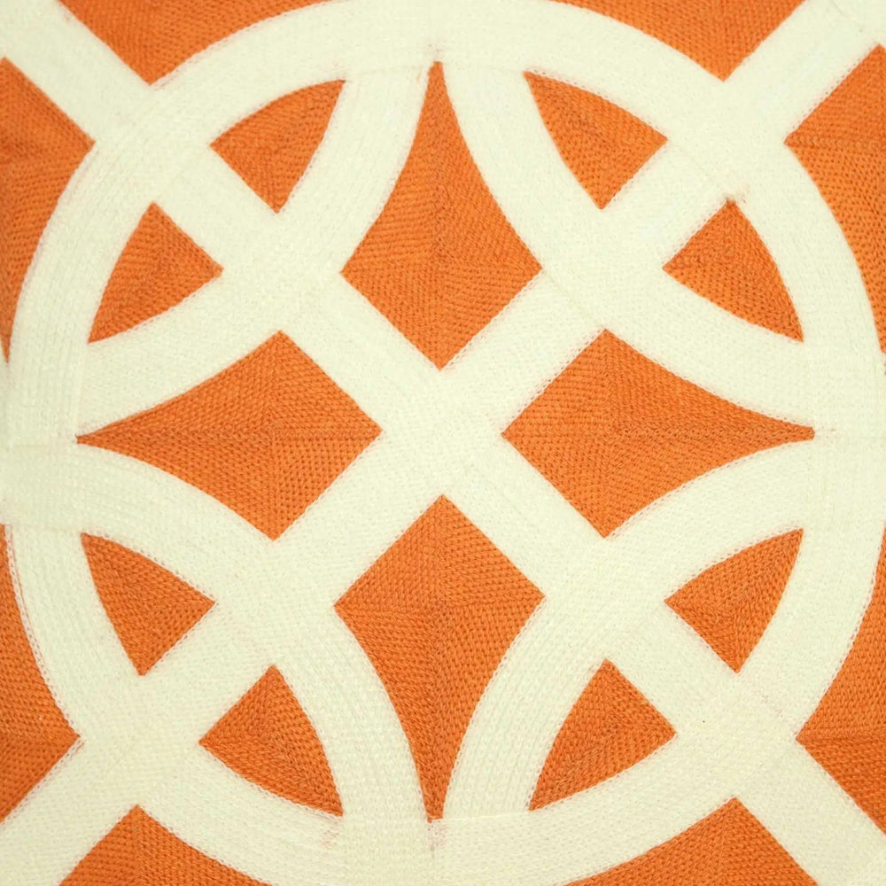 20" X 7" X 20" Transitional Orange Pillow Cover With Poly Insert - Homeroots - Flyclothing LLC