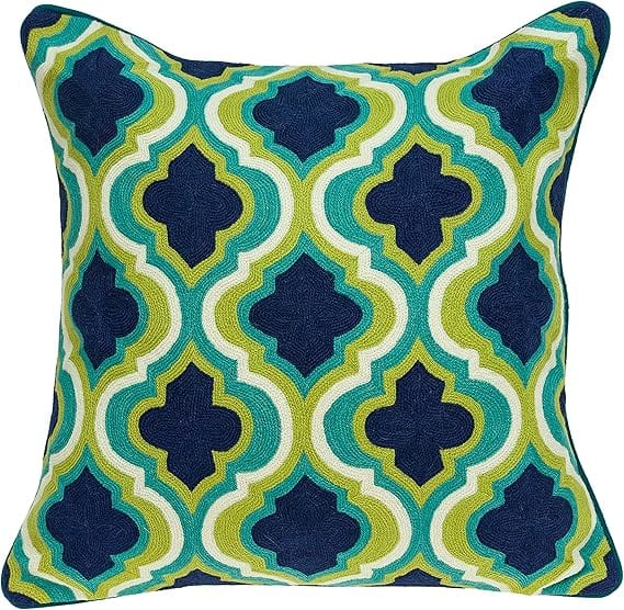 20" X 7" X 20" Handmade Traditional Multicolored Pillow Cover With Poly Insert - Homeroots