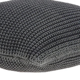 20" X 7" X 20" Transitional Charcoal Pillow Cover With Poly Insert - Homeroots - Flyclothing LLC