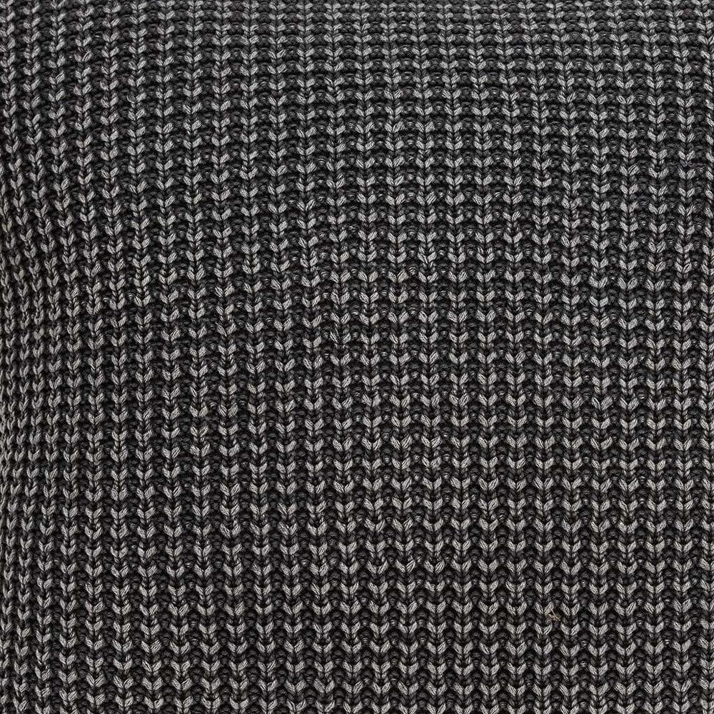 20" X 7" X 20" Transitional Charcoal Pillow Cover With Poly Insert - Homeroots - Flyclothing LLC