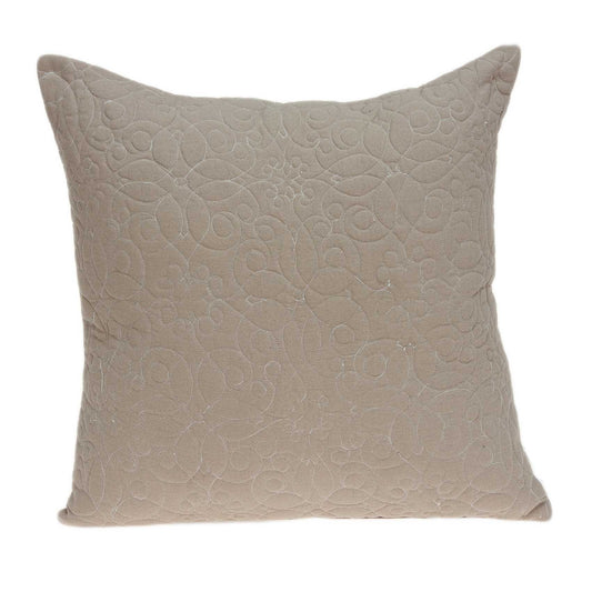 20" X 7" X 20" Elegant Transitional Tan Pillow Cover With Poly Insert - Homeroots