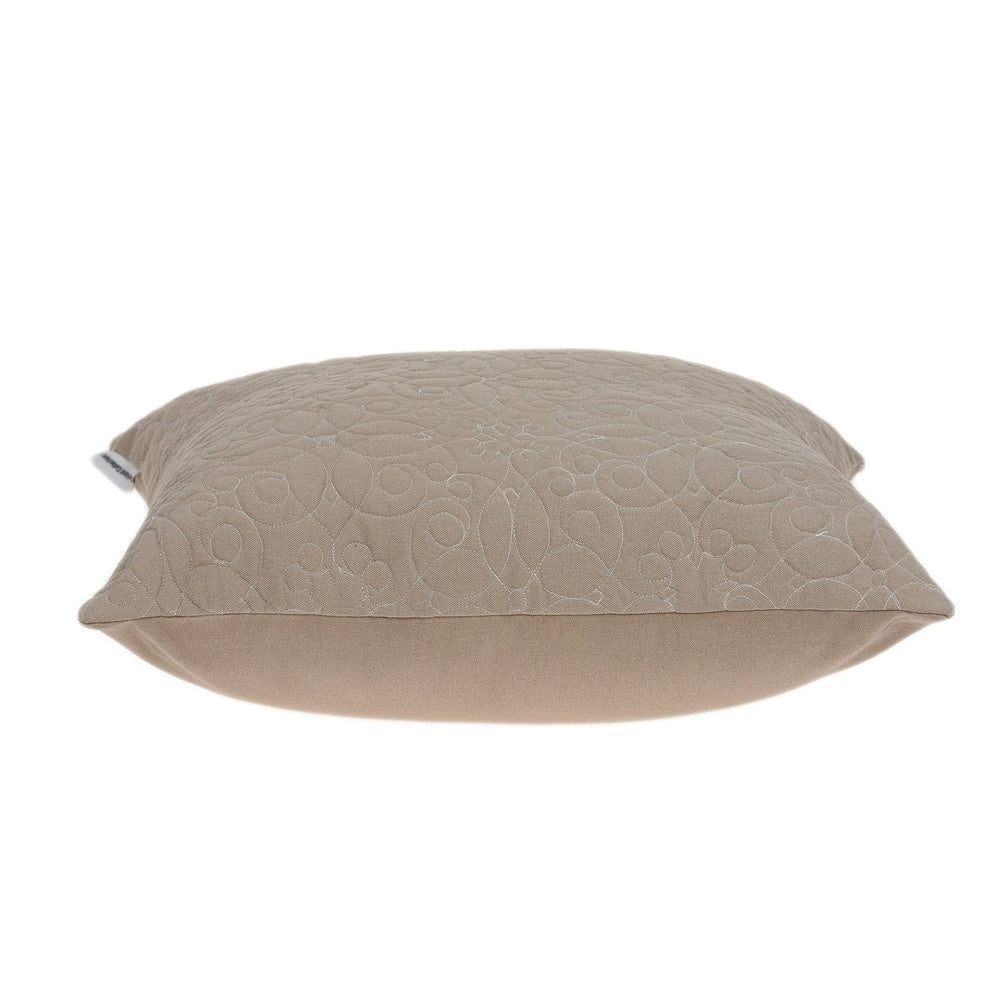 20" X 7" X 20" Elegant Transitional Tan Pillow Cover With Poly Insert - Homeroots - Flyclothing LLC