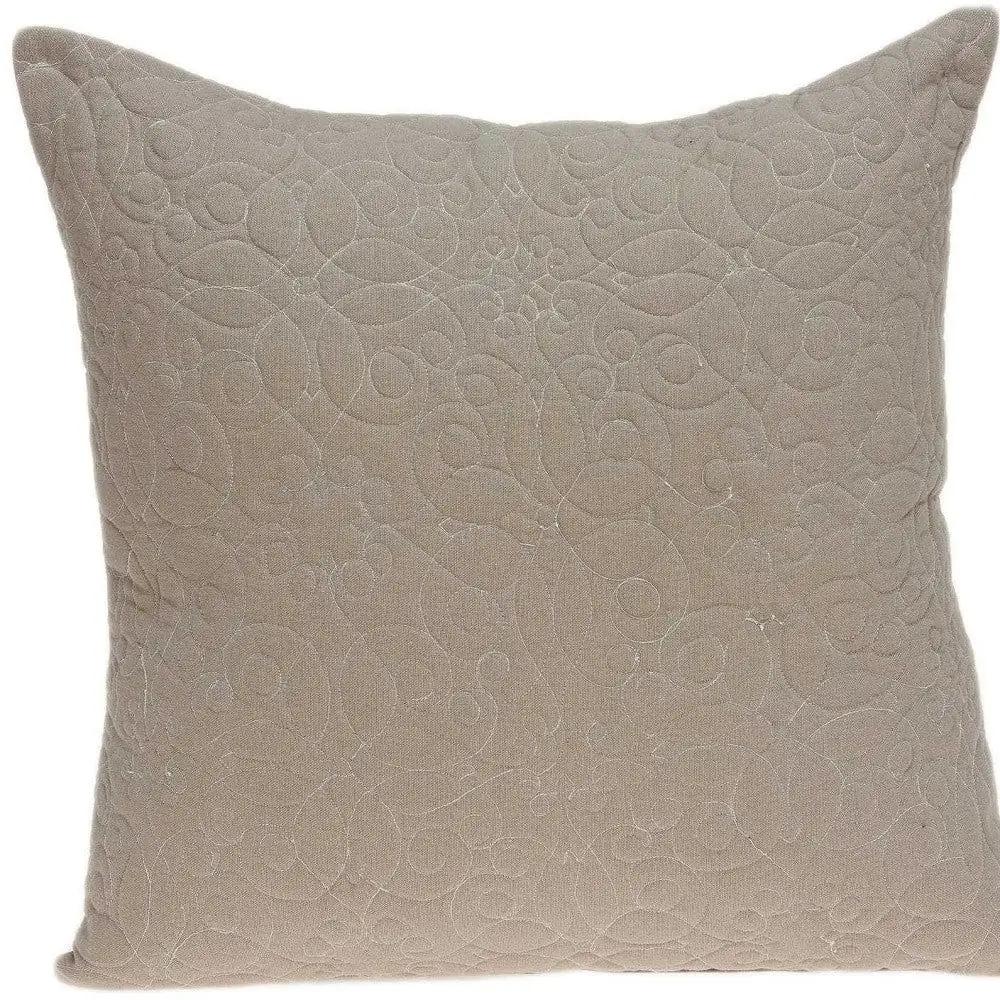 20" X 7" X 20" Elegant Transitional Tan Pillow Cover With Poly Insert - Homeroots - Flyclothing LLC