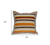 20" X 7" X 20" Transitional Multicolor Pillow Cover With Poly Insert - Homeroots