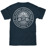 Miller Lite Beer Logo Front and Back Print T-Shirt - Denim Black Heather