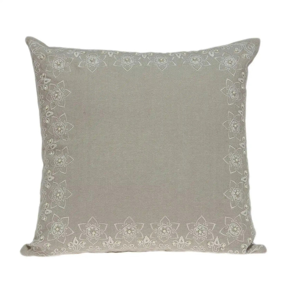 20" X 7" X 20" Decorative Transitional Beige Pillow Cover With Poly Insert - Homeroots - Flyclothing LLC