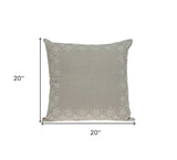 20" X 7" X 20" Decorative Transitional Beige Pillow Cover With Poly Insert - Homeroots