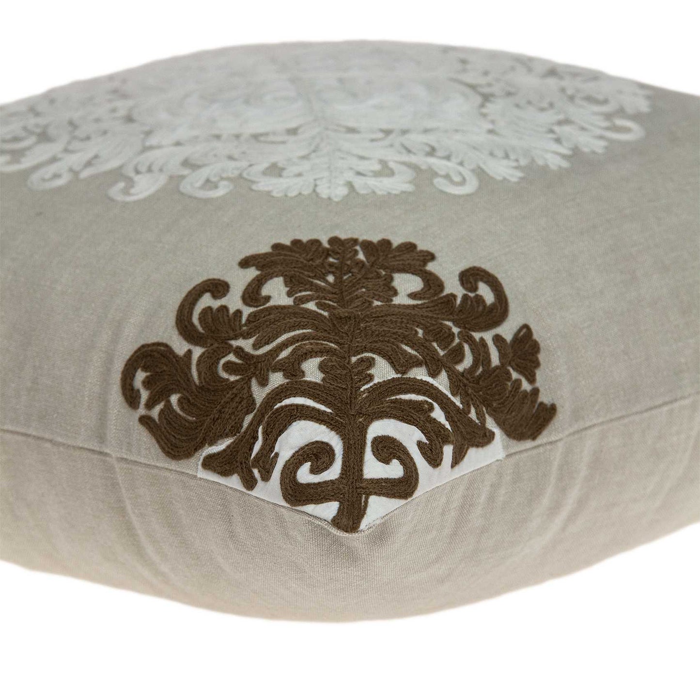 20" X 7" X 20" Traditional Beige Pillow Cover With Poly Insert - Homeroots - Flyclothing LLC