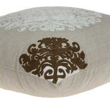 20" X 7" X 20" Traditional Beige Pillow Cover With Poly Insert - Homeroots - Flyclothing LLC