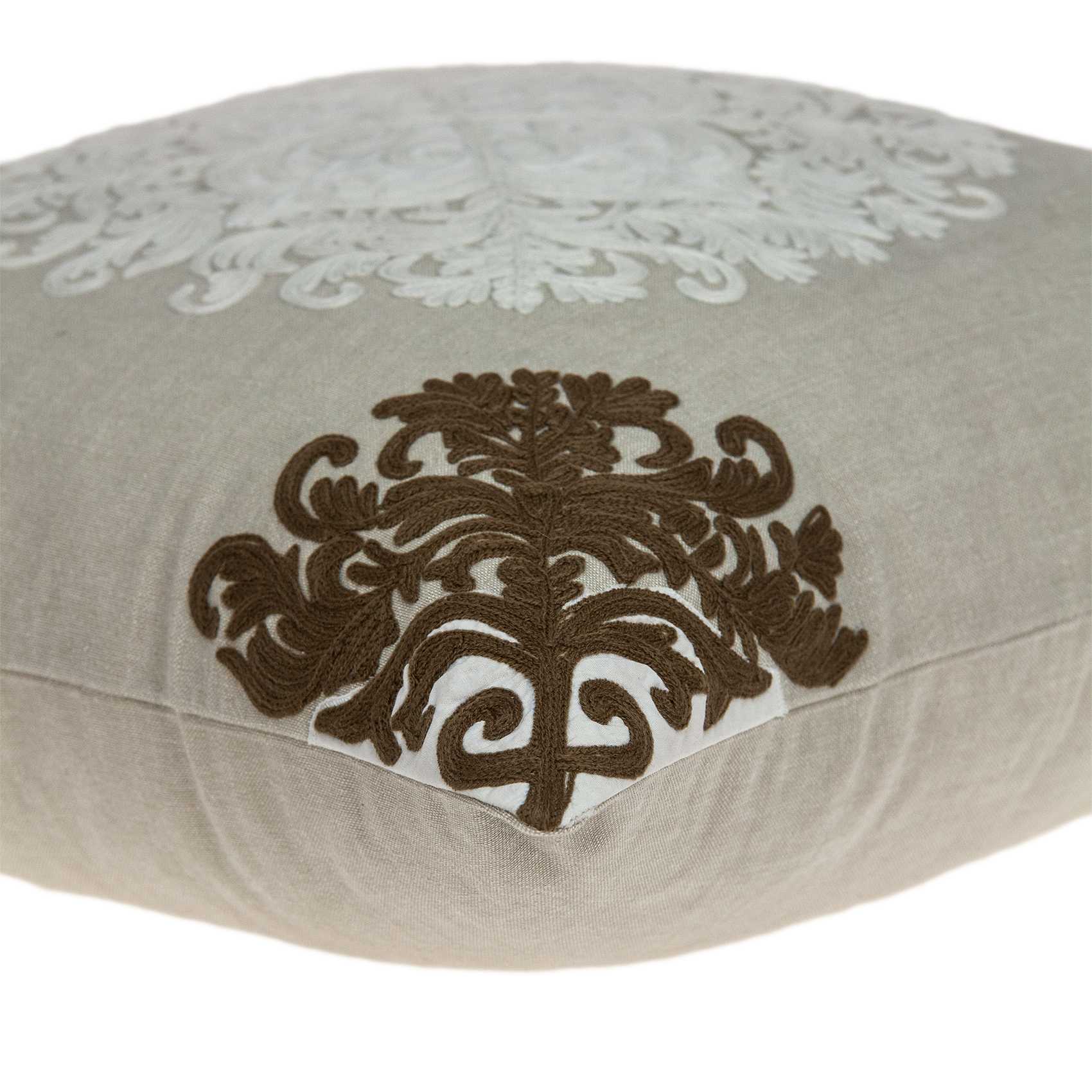 20" X 7" X 20" Traditional Beige Pillow Cover With Poly Insert - Homeroots - Flyclothing LLC