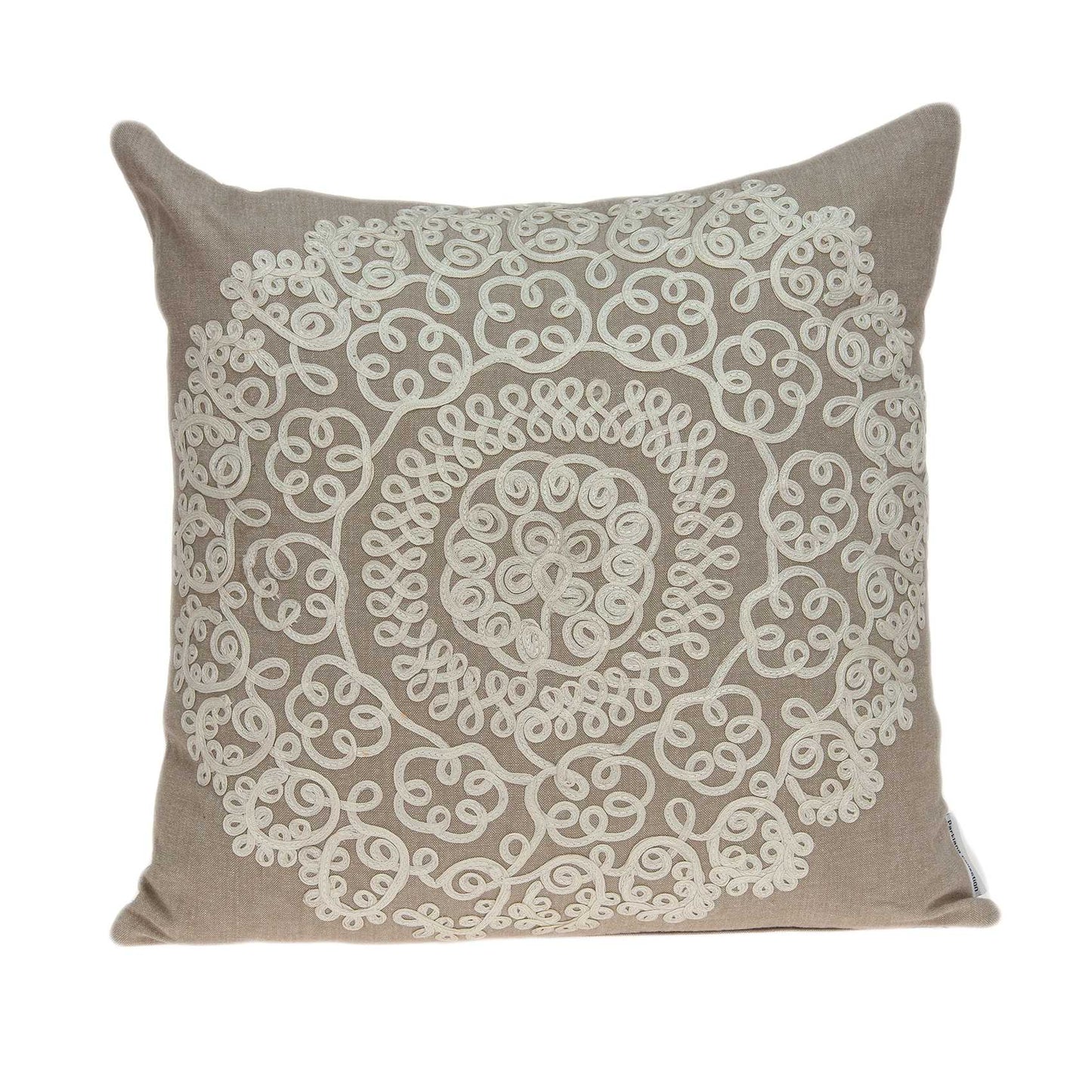 20" X 7" X 20" Traditional Tan Pillow Cover With Poly Insert - Homeroots - Flyclothing LLC