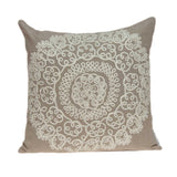 20" X 7" X 20" Traditional Tan Pillow Cover With Poly Insert - Homeroots