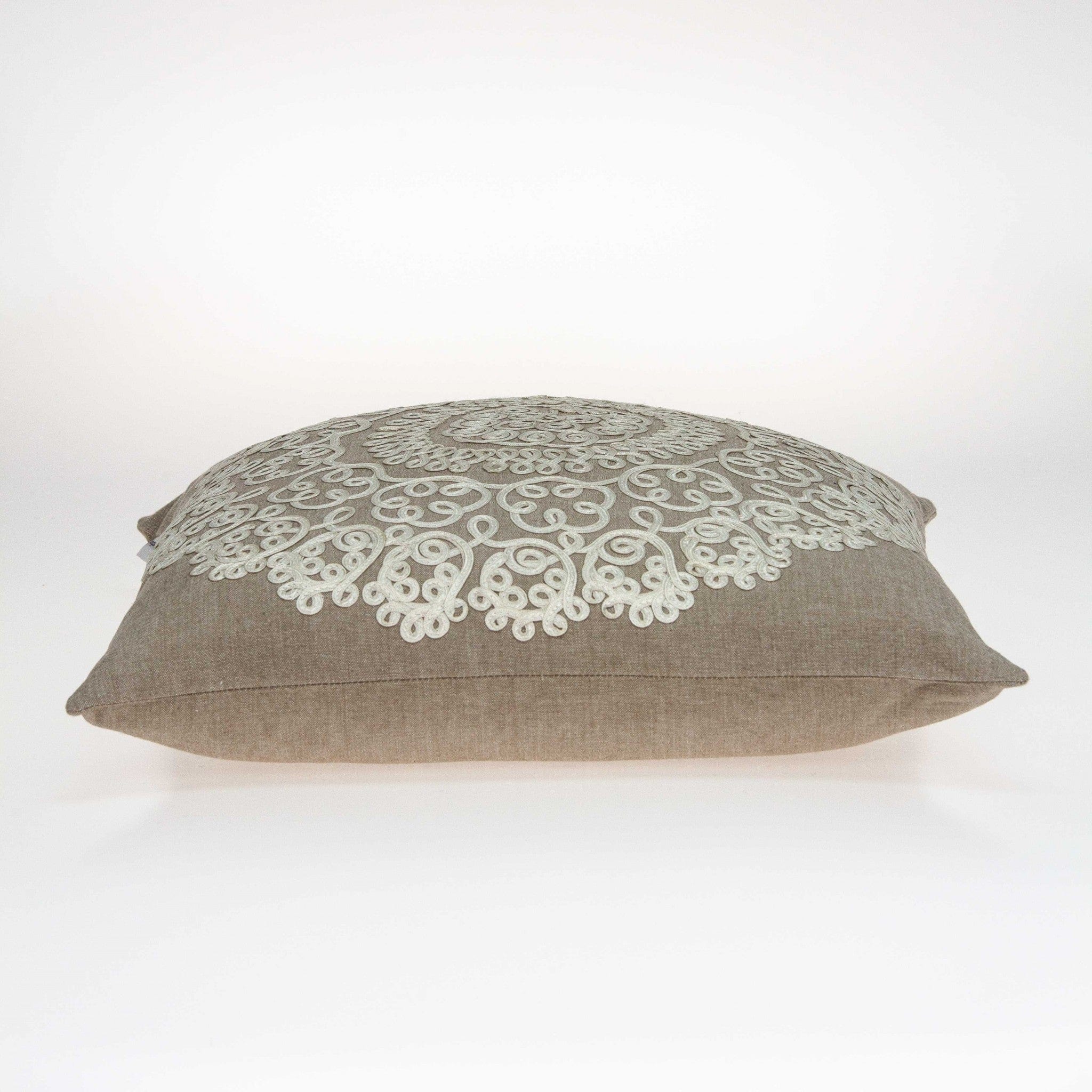 20" X 7" X 20" Traditional Tan Pillow Cover With Poly Insert - Homeroots - Flyclothing LLC