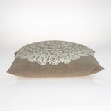 20" X 7" X 20" Traditional Tan Pillow Cover With Poly Insert - Homeroots