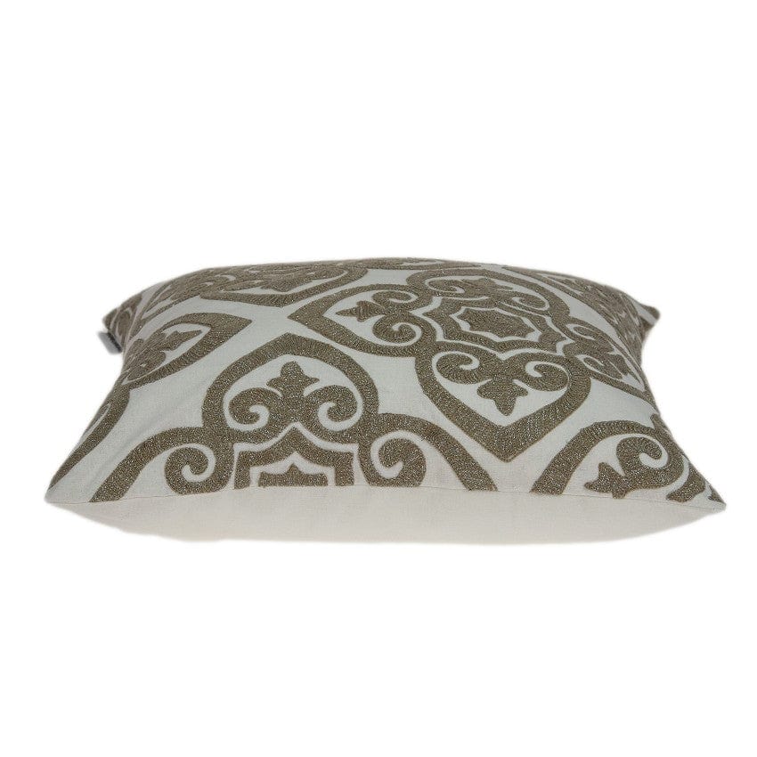 20" X 7" X 20" Bling Ivory Pillow Cover With Poly Insert - Homeroots - Flyclothing LLC