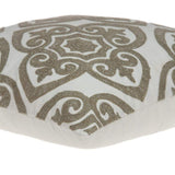 20" X 7" X 20" Bling Ivory Pillow Cover With Poly Insert - Homeroots - Flyclothing LLC