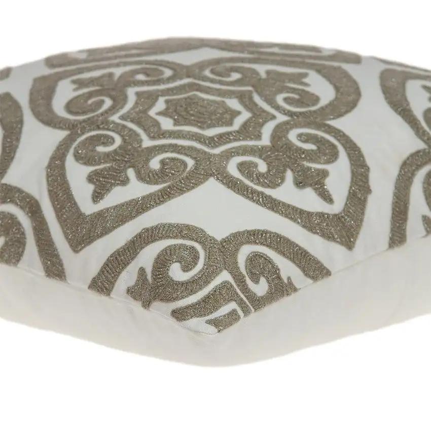 20" X 7" X 20" Bling Ivory Pillow Cover With Poly Insert - Homeroots - Flyclothing LLC
