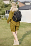 Himawari Waterproof Canvas Backpack Bag with Side Pockets - Trendsi