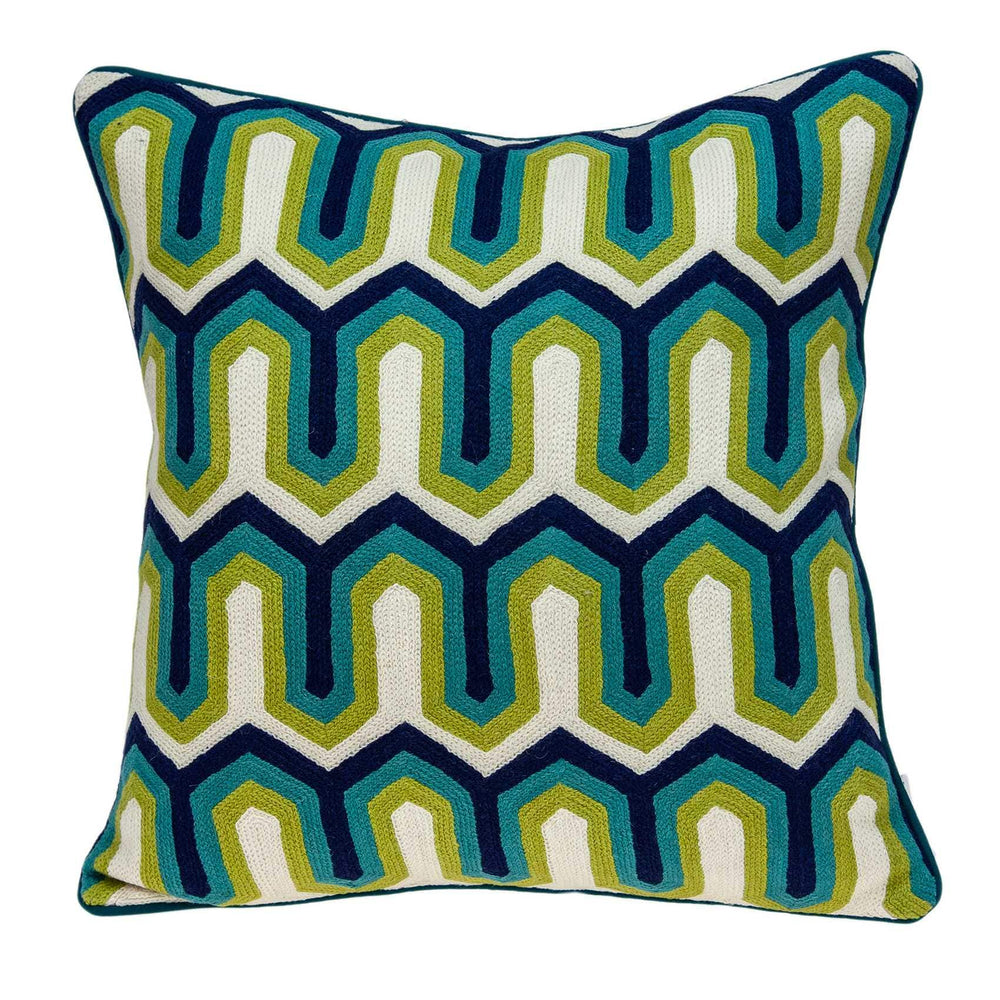 20" X 7" X 20" Handmade Transitional Multicolored Pillow Cover With Poly Insert - Homeroots