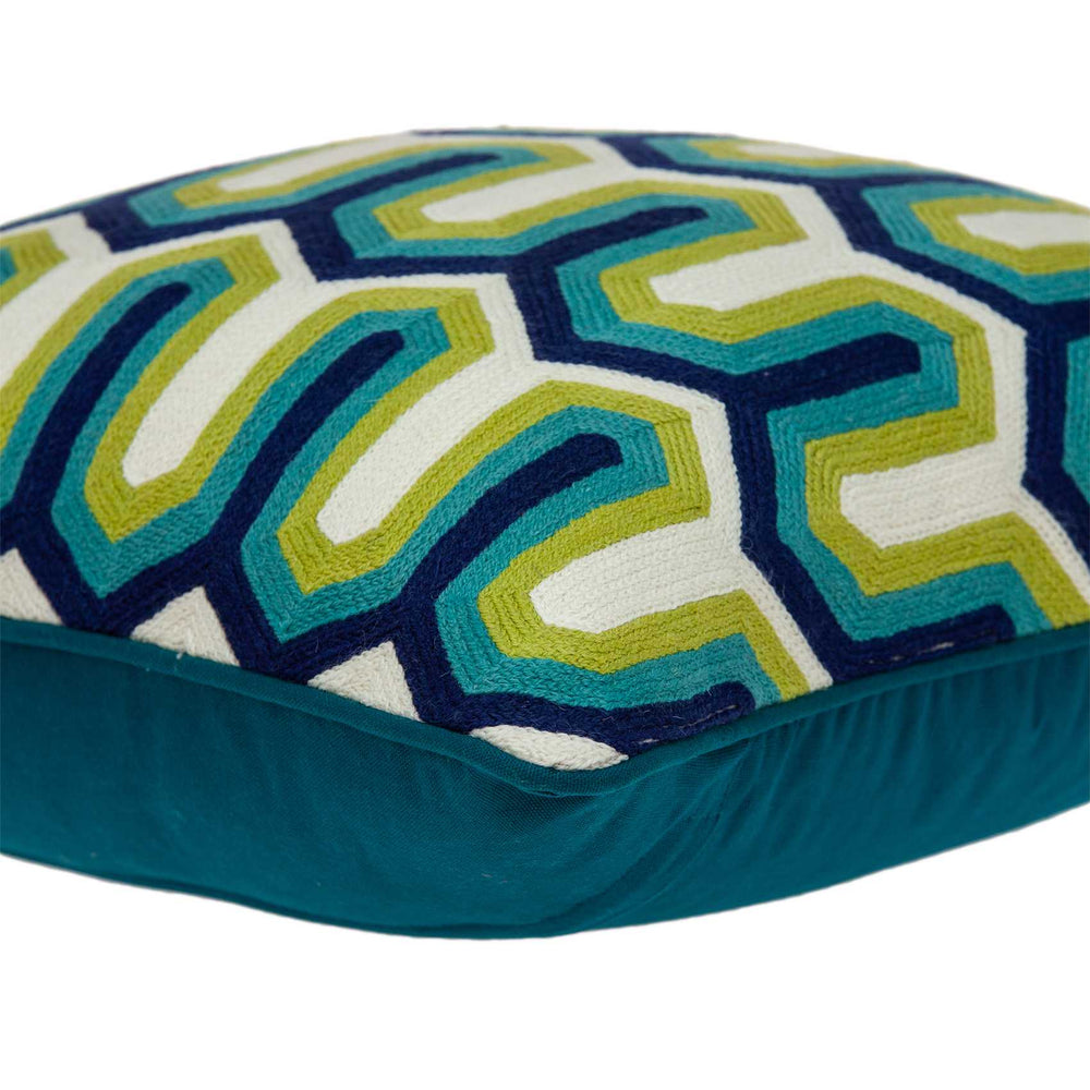 20" X 7" X 20" Handmade Transitional Multicolored Pillow Cover With Poly Insert - Homeroots - Flyclothing LLC