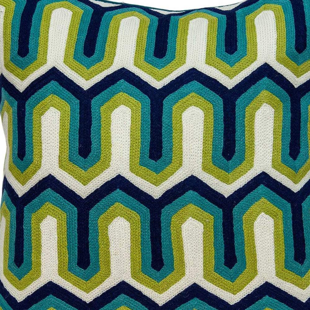 20" X 7" X 20" Handmade Transitional Multicolored Pillow Cover With Poly Insert - Homeroots - Flyclothing LLC