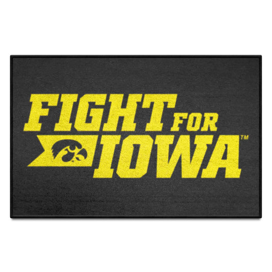 Iowa Hawkeyes Starter Mat Accent Rug - 19in. x 30in. Slogan Starter Mat - Iowa