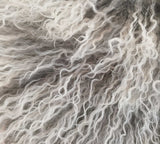 17" Grey Genuine Tibetan Lamb Fur Pillow With Microsuede Backing - Homeroots - Flyclothing LLC