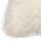 17" Bright White Genuine Tibetan Lamb Fur Pillow With Microsuede Backing - Homeroots