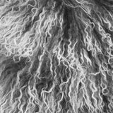 20" Grey Genuine Tibetan Lamb Fur Pillow With Microsuede Backing - Homeroots - Flyclothing LLC