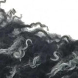 20" Black White Genuine Tibetan Lamb Fur Pillow With Microsuede Backing - Homeroots