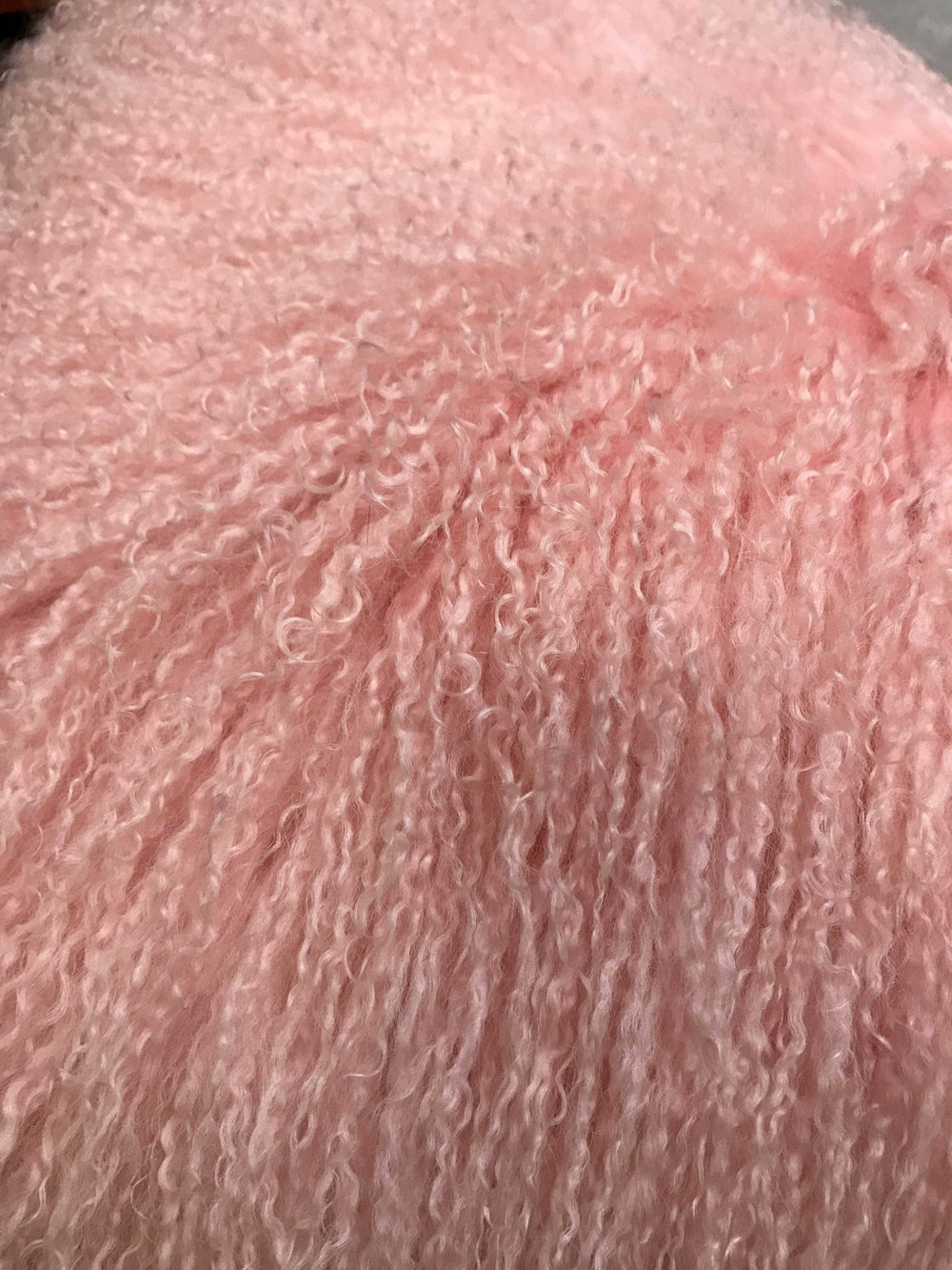 24" Pink Genuine Tibetan Lamb Fur Pillow With Microsuede Backing - Homeroots - Flyclothing LLC