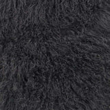 24" Charcoal Genuine Tibetan Lamb Fur Pillow With Microsuede Backing - Homeroots - Flyclothing LLC