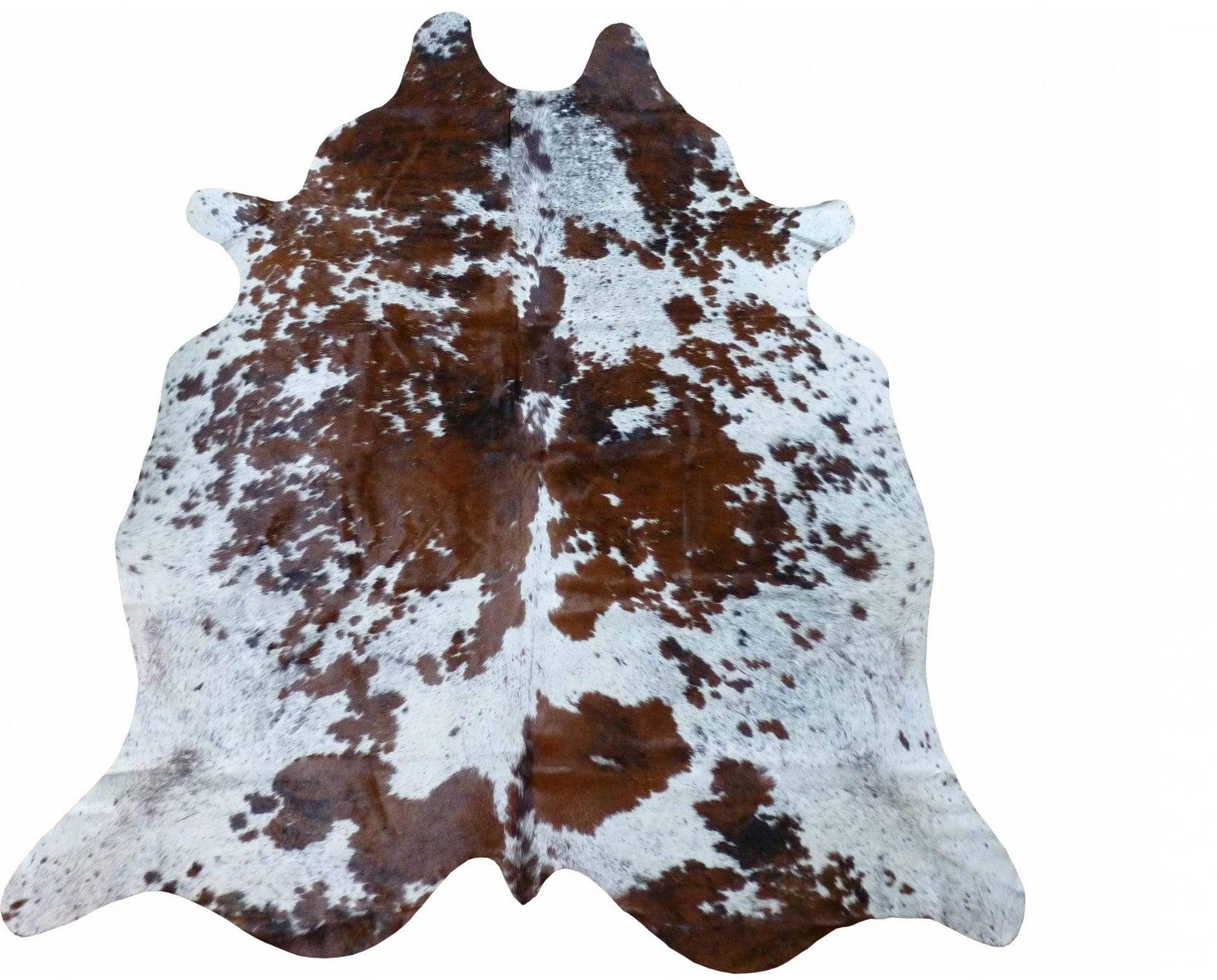 6 Ft Brown And White Brindled Cowhide Rug - Homeroots - Flyclothing LLC
