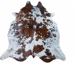 6 Ft Brown And White Brindled Cowhide Rug - Homeroots