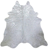 6 Ft Silver Devore Brindled Cowhide Rug - Homeroots - Flyclothing LLC