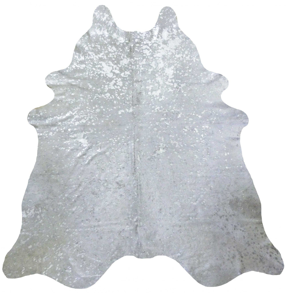 6 Ft Silver Devore Brindled Cowhide Rug - Homeroots