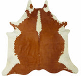 6 Ft Hereford Brindled Cowhide Rug - Homeroots