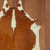6 Ft Hereford Brindled Cowhide Rug - Homeroots