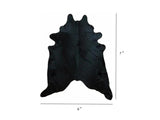 6 Ft Natural Black Brindled Cowhide Rug - Homeroots