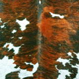 6 Ft Tri-Colored Brindled Cowhide Rug - Homeroots