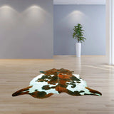 6 Ft Tri-Colored Brindled Cowhide Rug - Homeroots - Flyclothing LLC