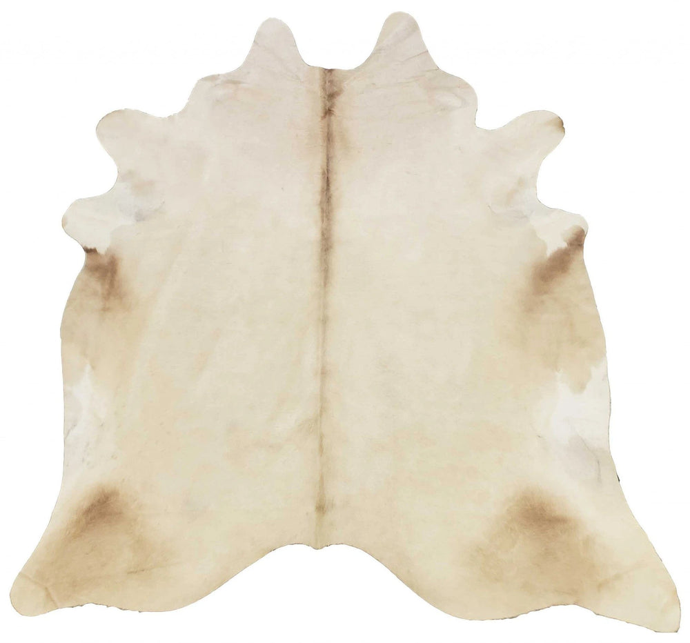 6' Blush Brindled Natural Cowhide Rug - Homeroots