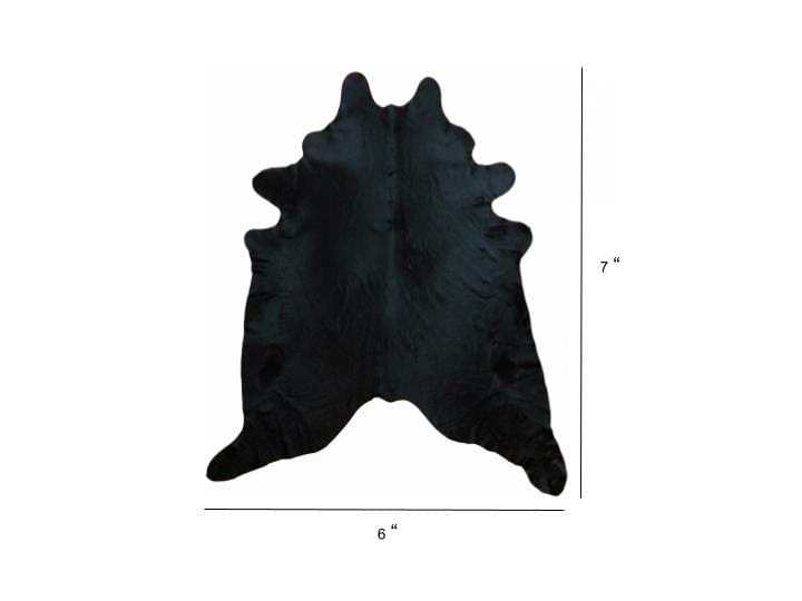 6 Ft Black Dyed Brindled Cowhide Rug - Homeroots - Flyclothing LLC