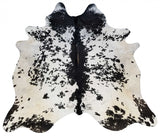 6 Ft Black And White Brindled Cowhide Rug - Homeroots